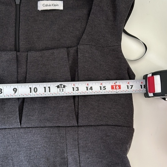 Calvin Klein gray pleated midi dress - Picture 5 of 5